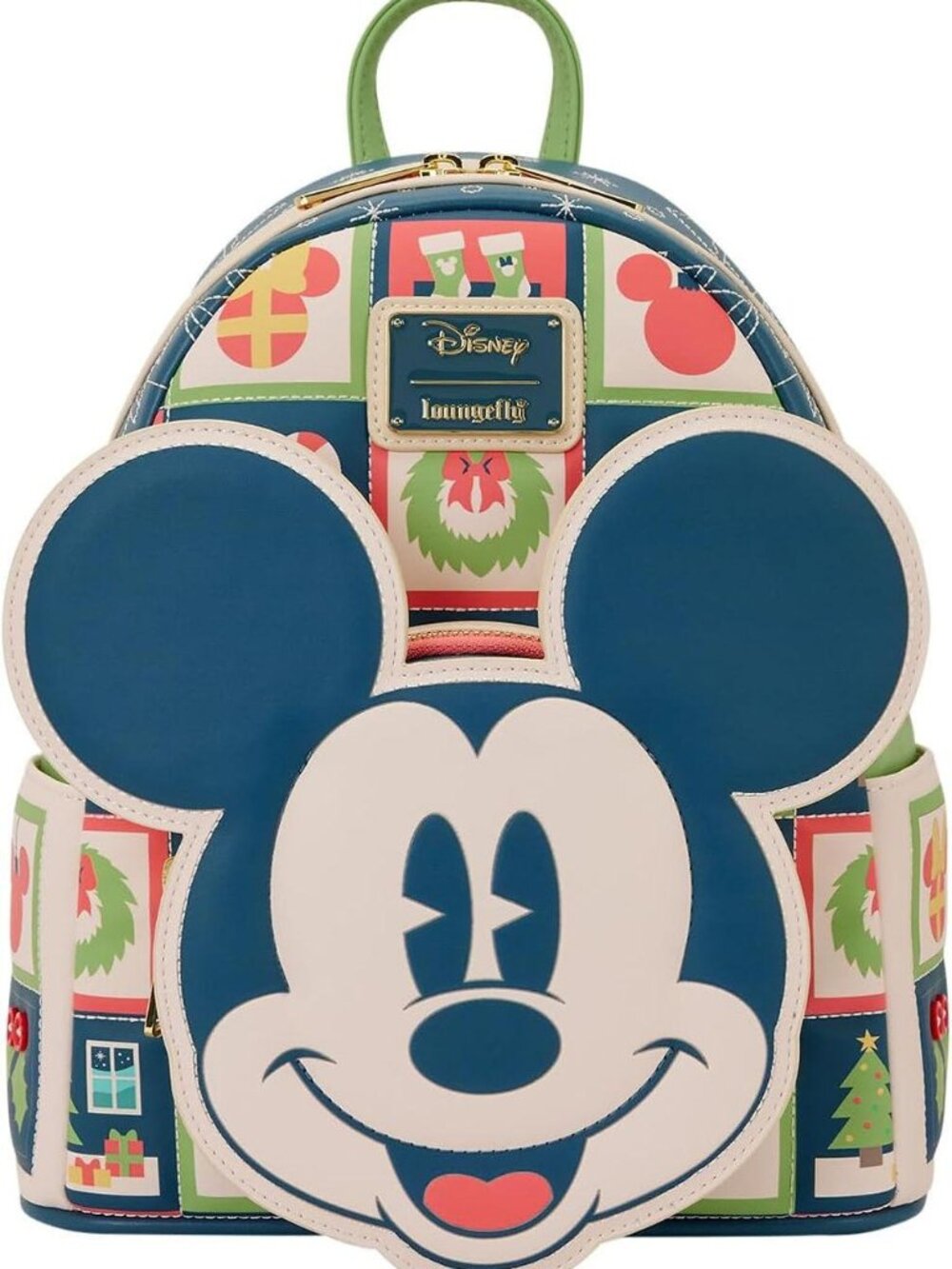 NWT Loungefly Disney Mickey Mouse Checkered Christmas Holiday Backpack